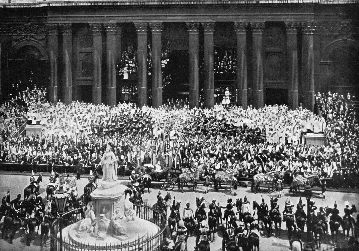 Tacksägelseceremonin i St Pauls Cathedral, London, 22 juni 1897 av Unbekannt