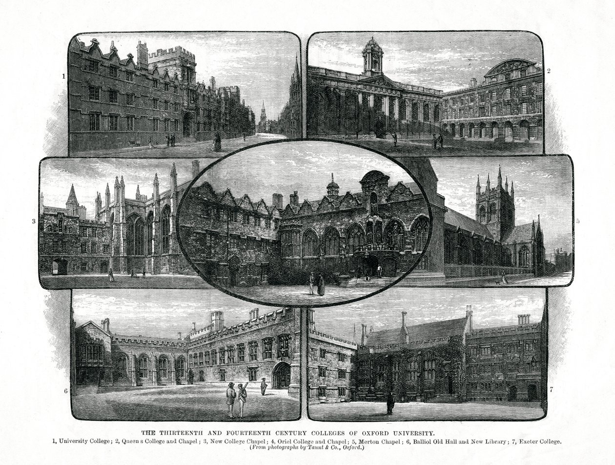 Högskolorna vid University of Oxford, 1895 av Unbekannt