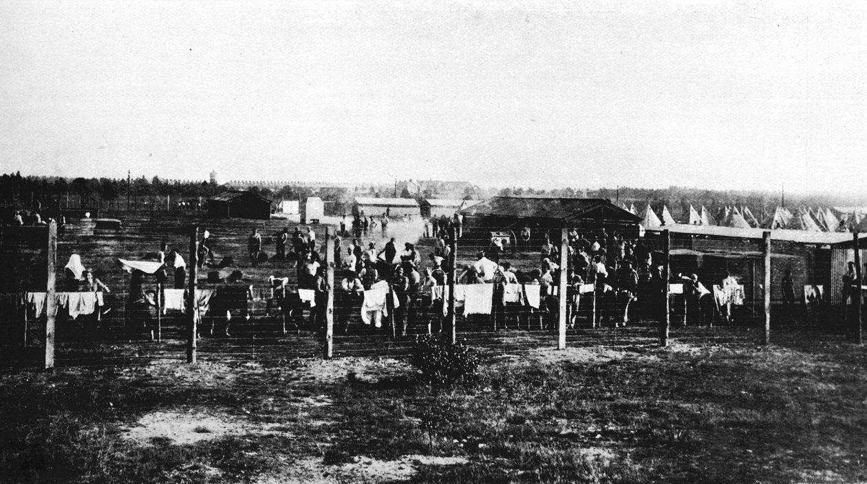 Koncentrationslägret vid Frith Hill, Camberley, 1914, 1915 av Unbekannt