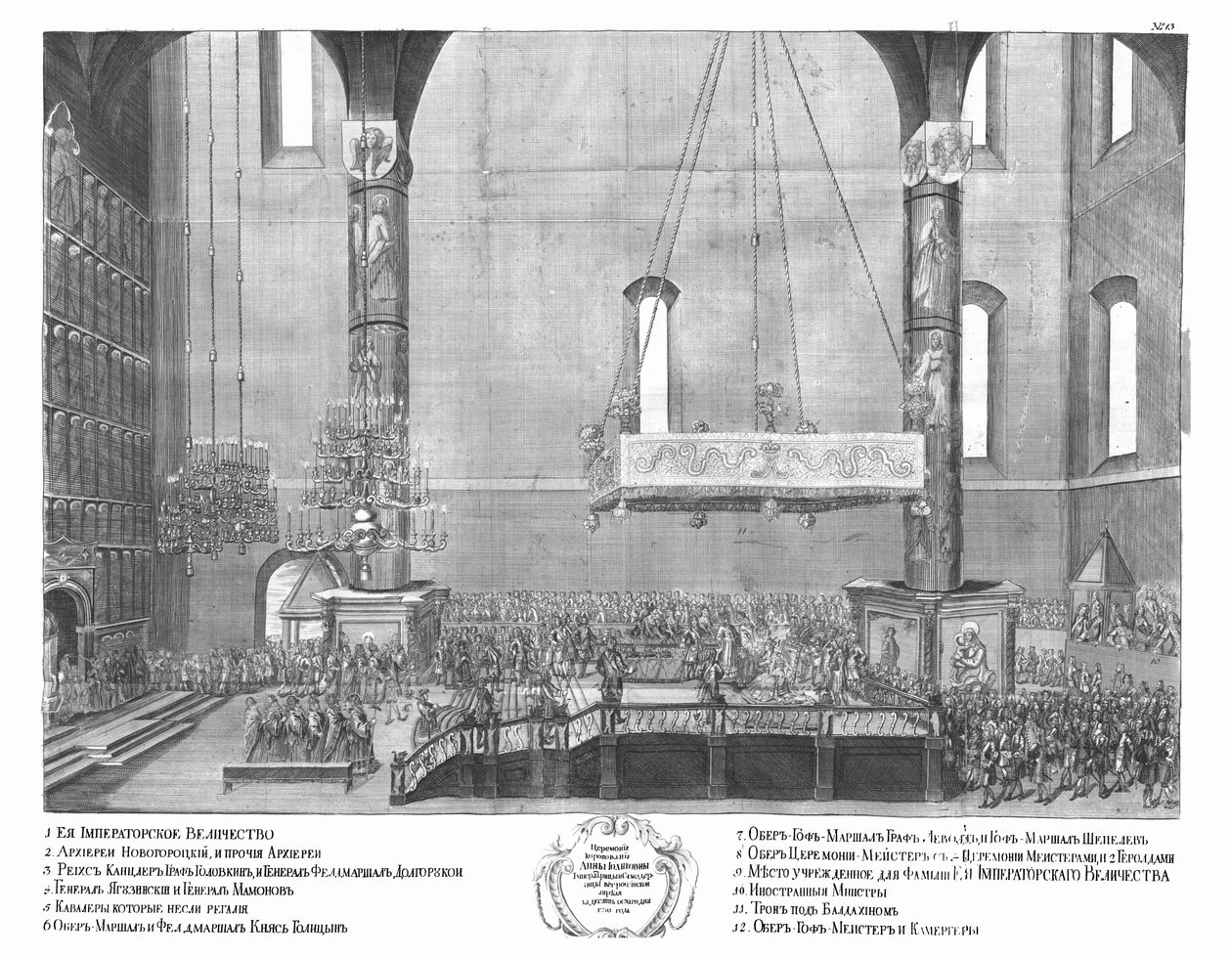 Kröningen av Anna Ioannovna den 30 april 1730, 1730 av Unbekannt