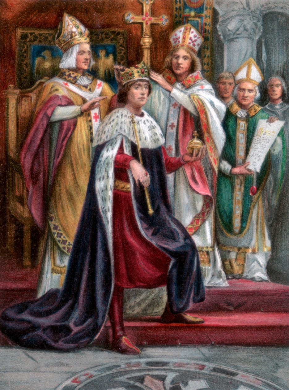 Edward I:s kröning, Westminster, 19 augusti 1274, 1902 av Unbekannt