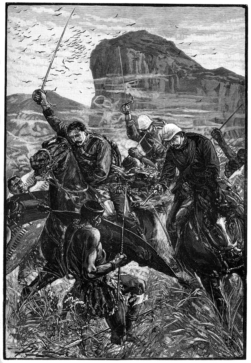 Sträcket med färgerna, Slaget vid Isandlwana, Anglo-Zulukriget, 22 januari 1879, 1900 av Unbekannt