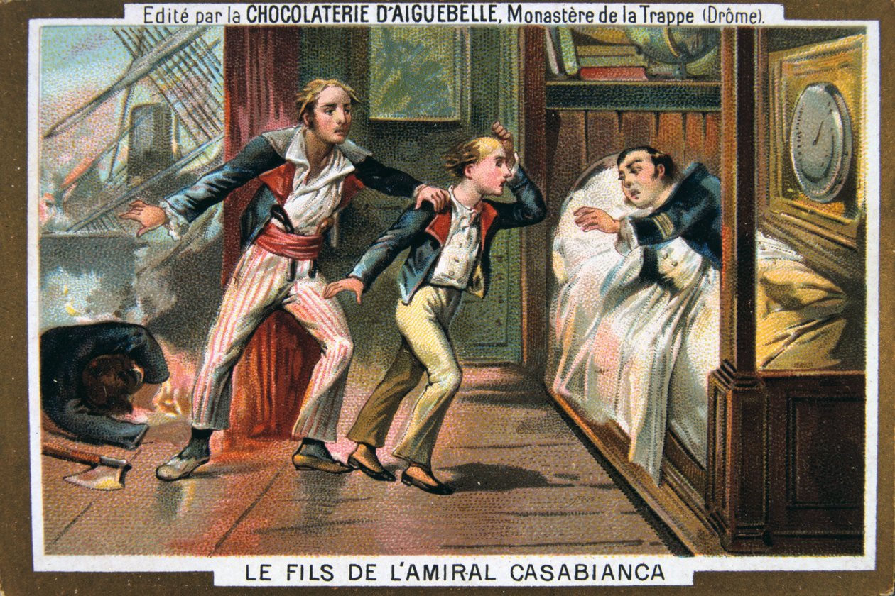 Amiral Casabiancas och hans sons död i slaget vid Nilen, 1798, 1800-talet av Unbekannt