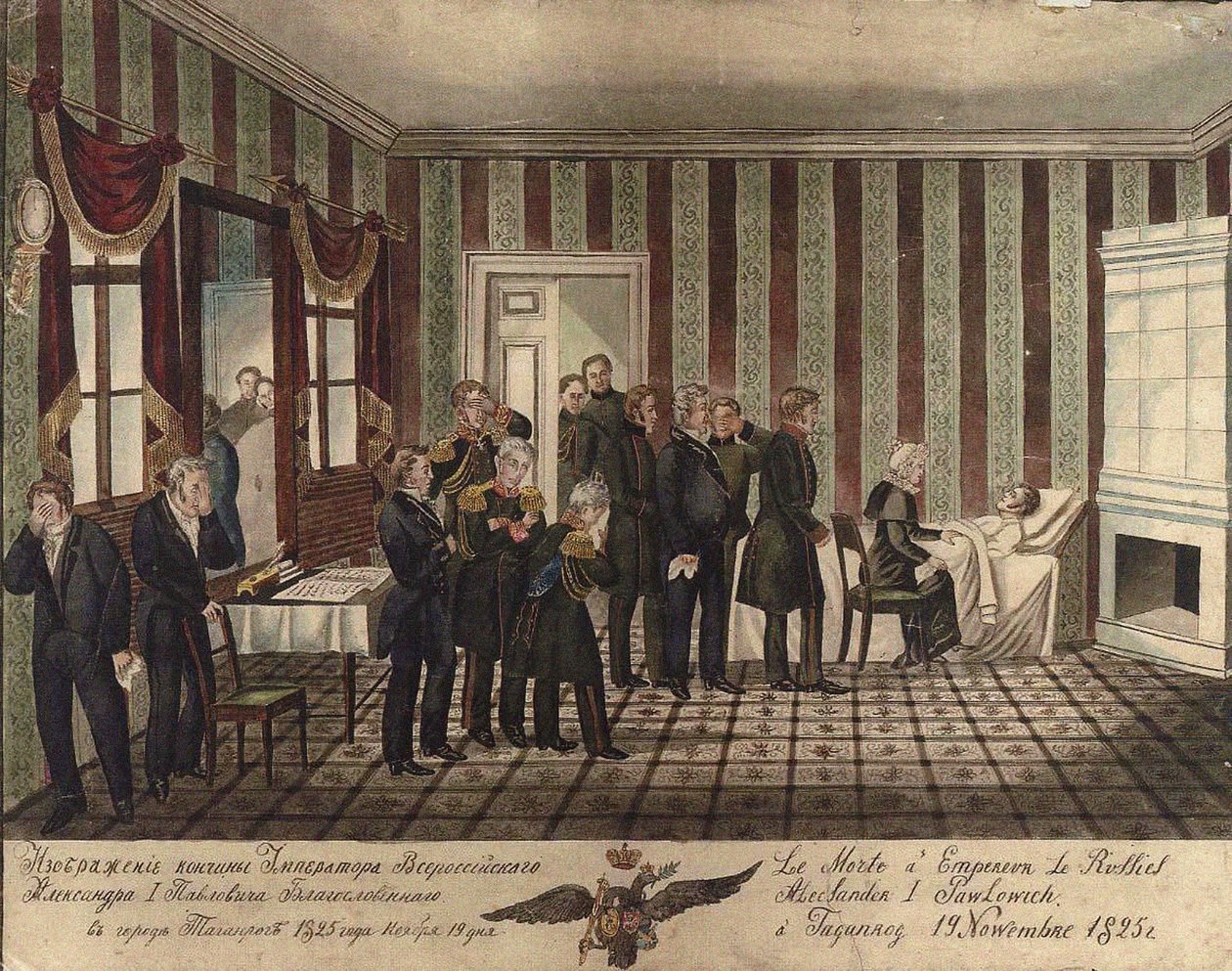 Alexander I av Ryssland dog i Taganrog den 19 november 1825, 1828 av Unbekannt