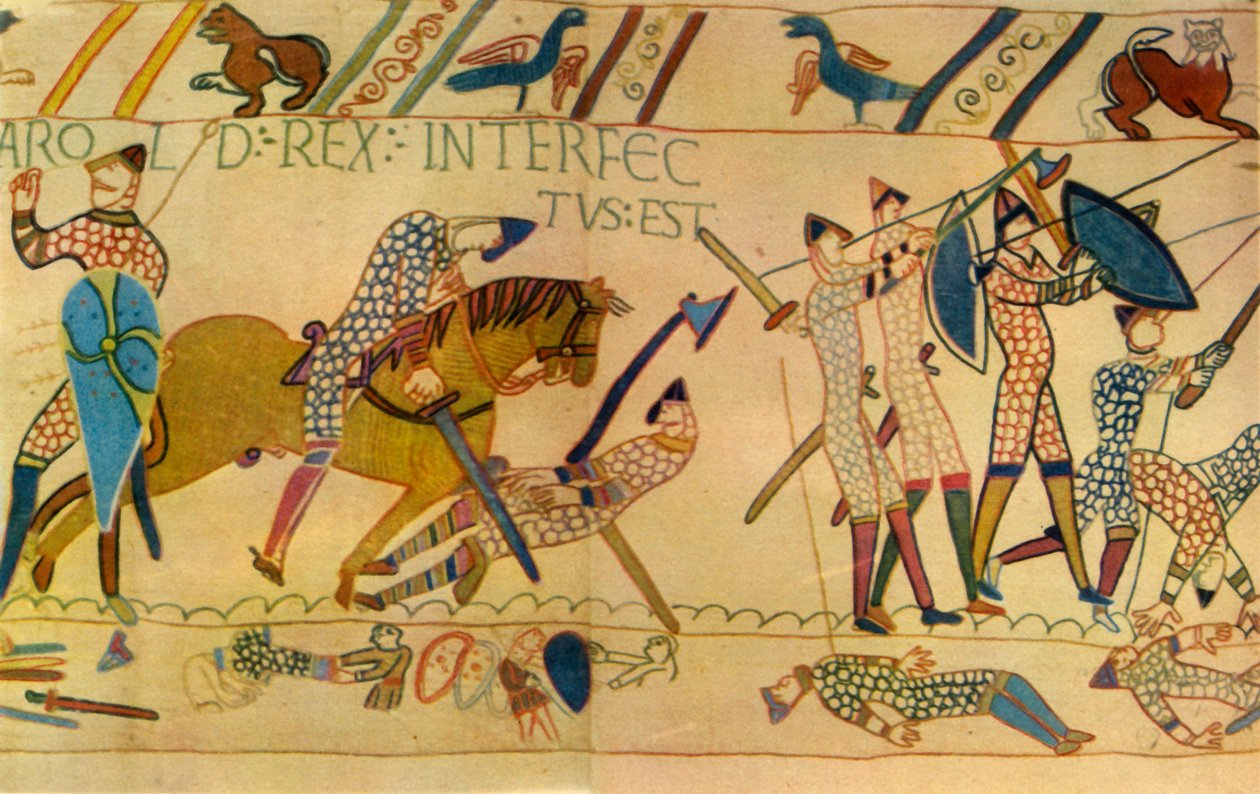 Harolds död i slaget vid Hastings, 1066, 1944. av Unbekannt