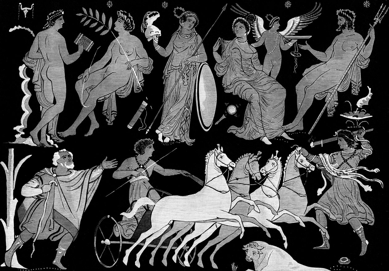 Hippolytus död, 300-talet f.Kr. 1882 av Unbekannt