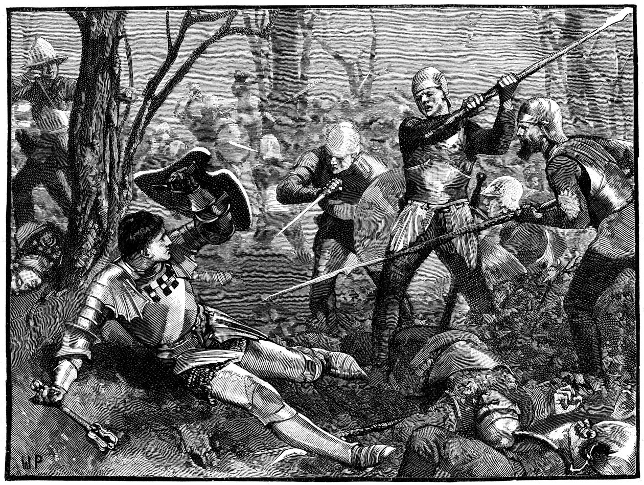 Warwick the Kingmaker död, 1471 c1880 av Unbekannt