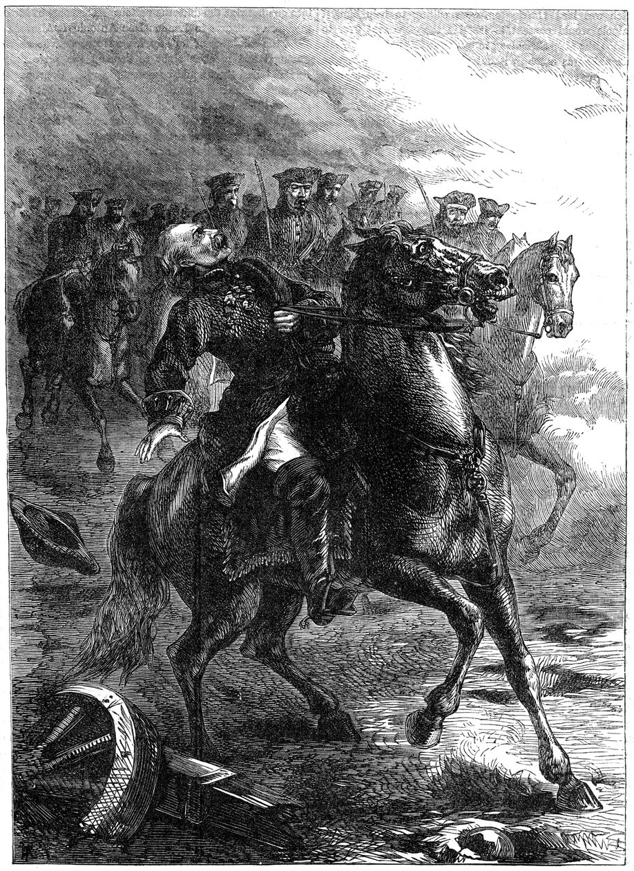 Hertigen av Berwicks död vid belägringen av Philippsburg, Tyskland, 1734 1800-talet av Unbekannt