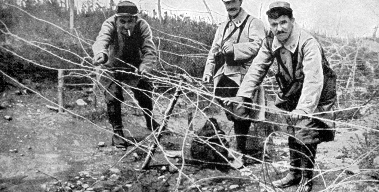 Försvaret av Carency, Frankrike, 1915 av Unbekannt