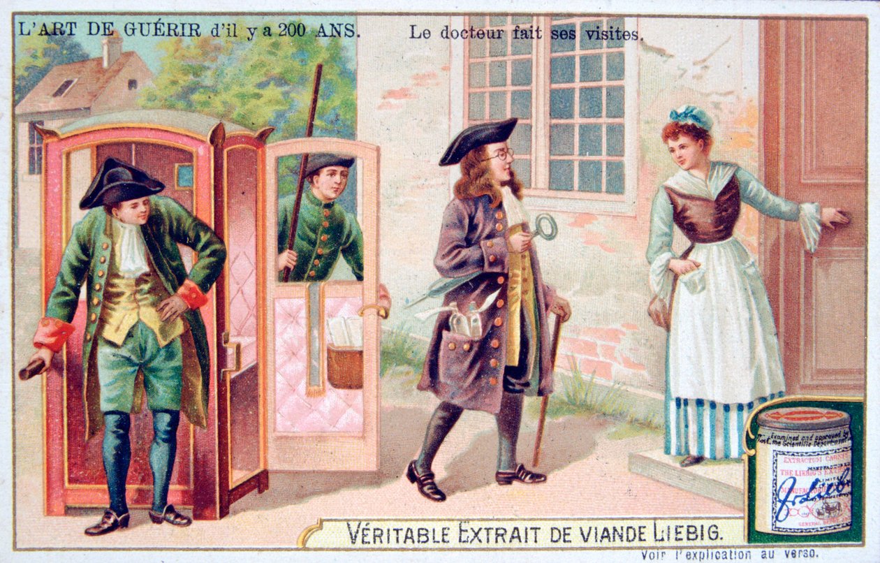 Läkaren gör sina besök, c1900 av Unbekannt