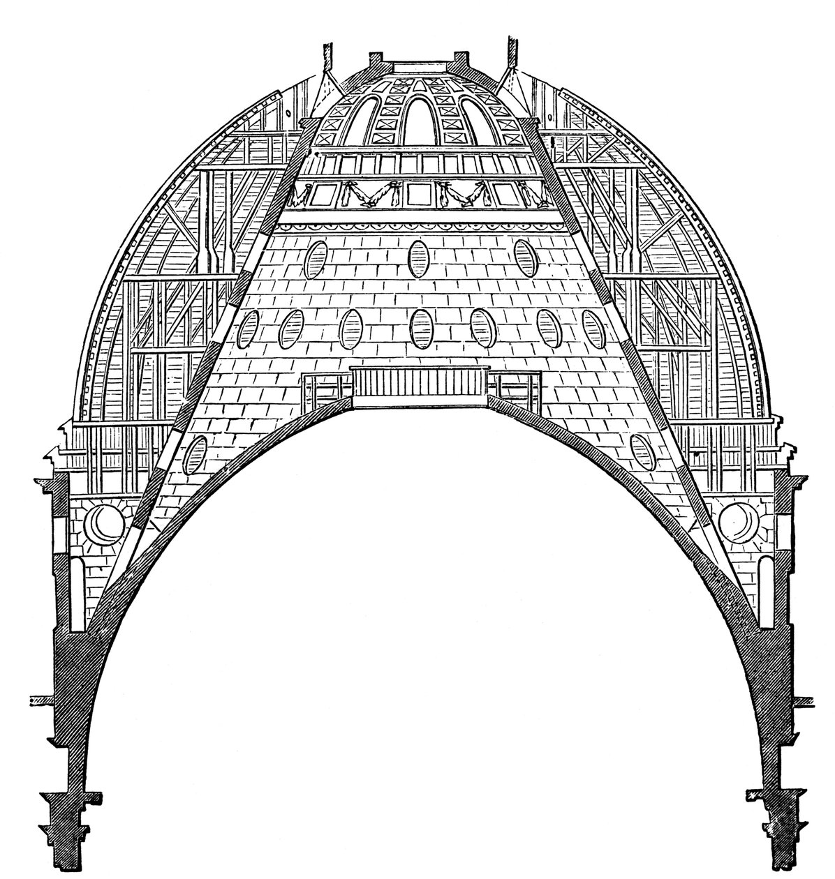 Kupolen i St Pauls Cathedral, London, 1600-talet 1882 av Unbekannt