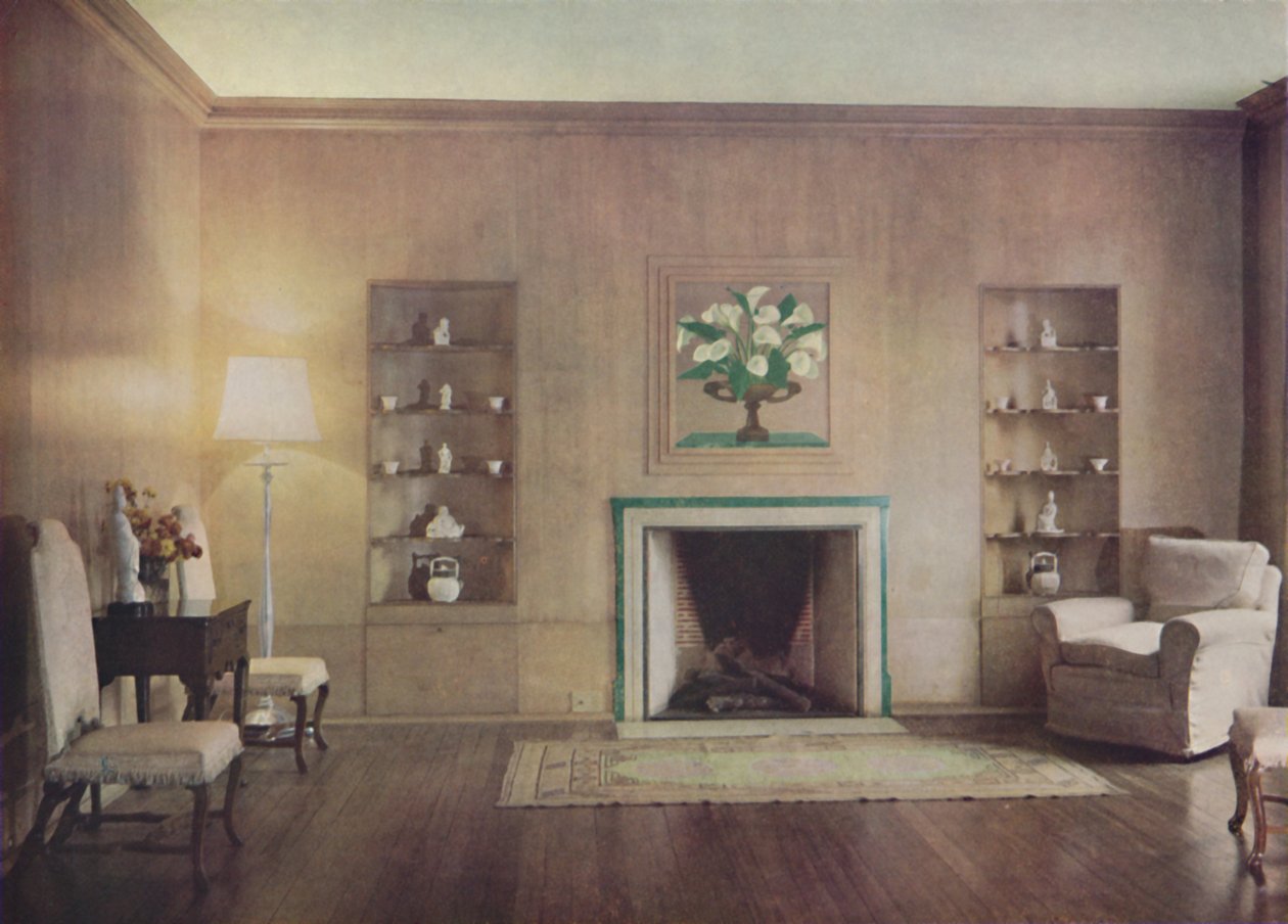 Salongen i Lord Vernons hus, designad av Oliver Hill, F.R.I.B.A., London, 1935 av Unbekannt