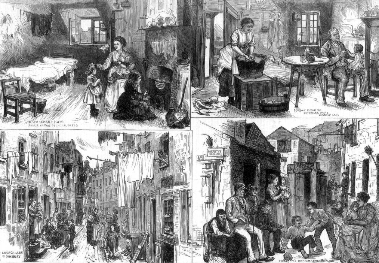 De fattigas bostäder i London, 1875 av Unbekannt