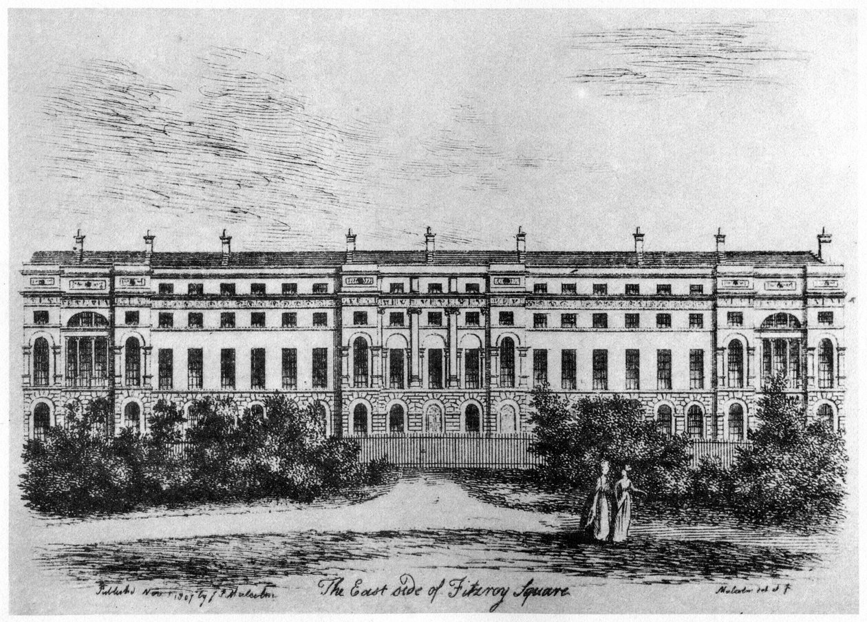Östra sidan av Fitzroy Square, London, 1807 1907 av Unbekannt