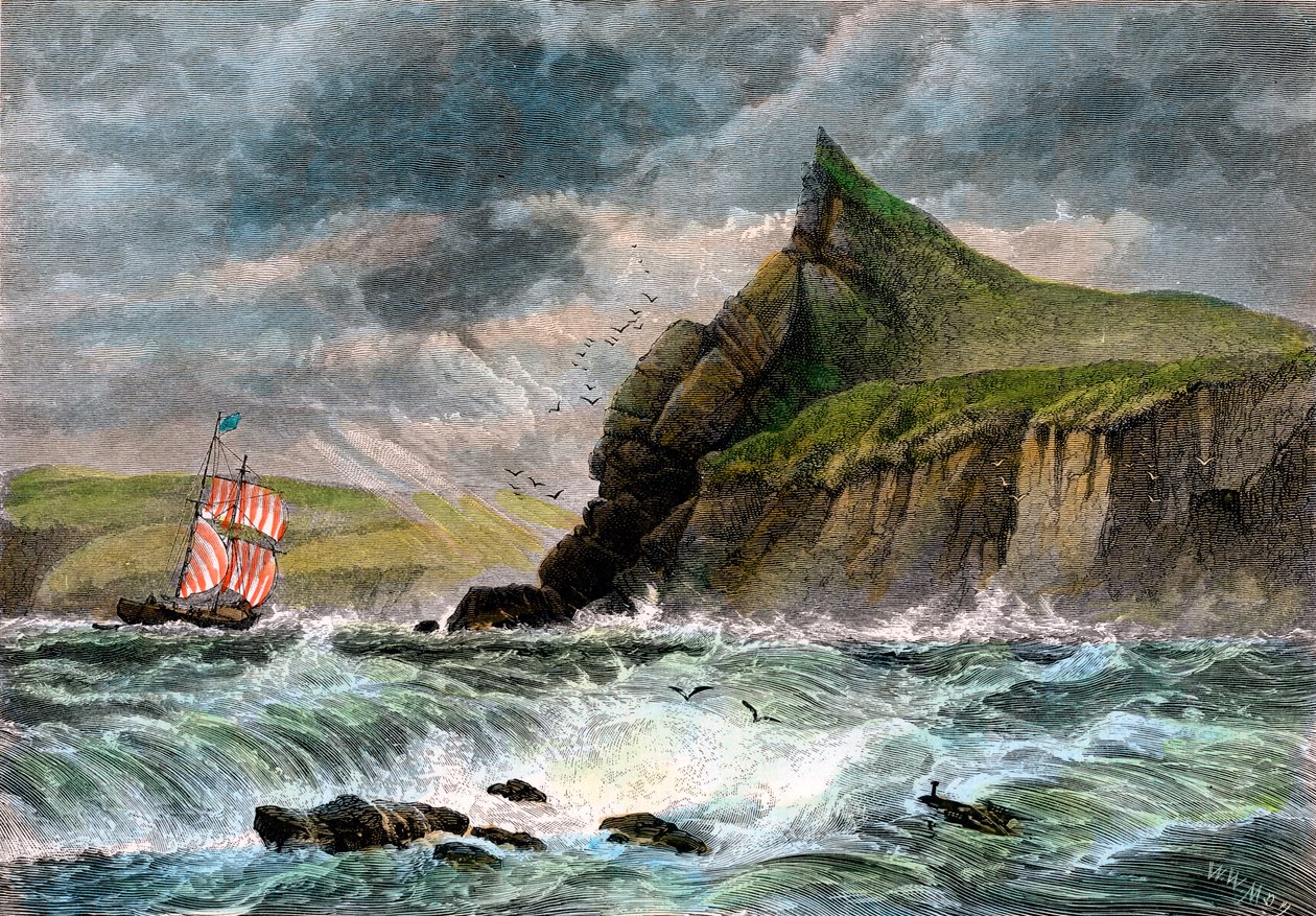 Ingången till Fowey Harbour, Cornwall, 1800-talet av Unbekannt