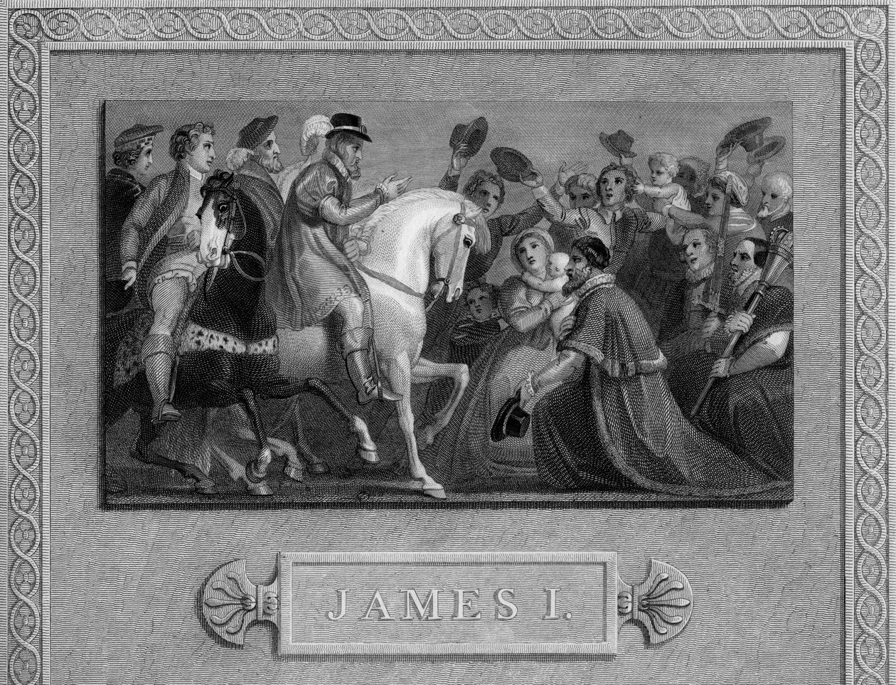 James I:s intåg i London, c1603, 1800-talet av Unbekannt