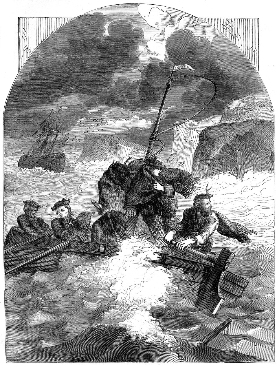 The escape of the Young Pretender, 1700-talet 1800-talet av Unbekannt