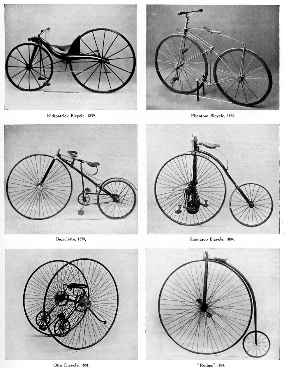 Cykelns utveckling, 1800-talet, c1920 av Unbekannt