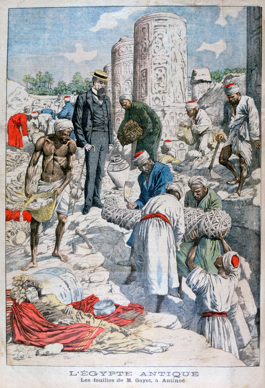 Utgrävningarna av Antinopolis, Egypten, av Albert Gayet, 1904 av Unbekannt