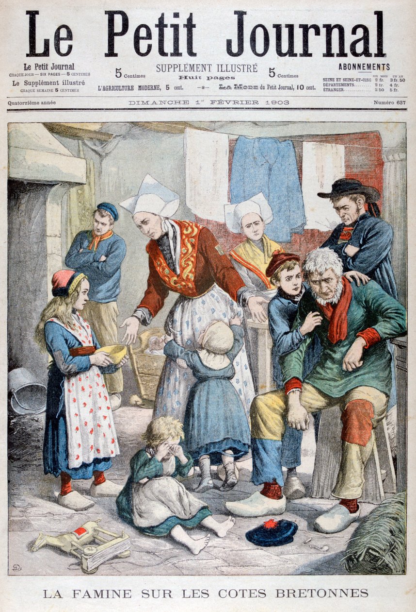 De bretonska fiskarnas hungersnöd, 1903 av Unbekannt