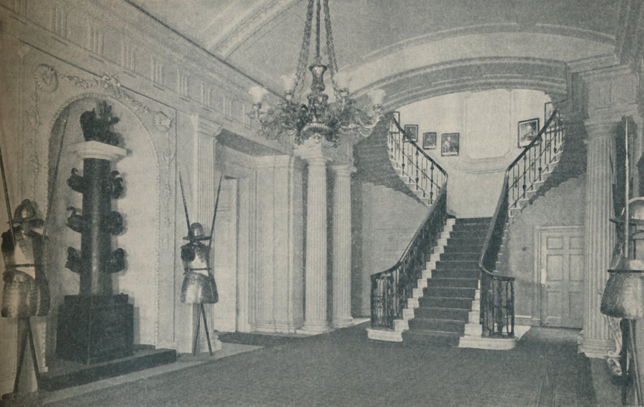 Den fina trapphallen i First Lords residens på amiralitetet, 1937 av Unbekannt