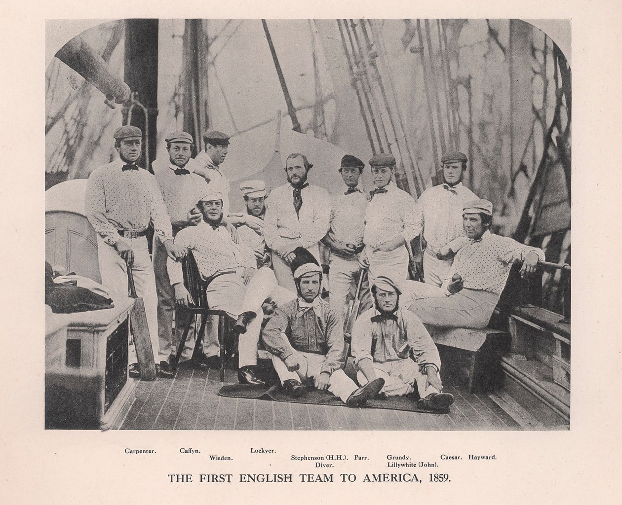 Det första engelska cricketlaget som turnerade i Amerika, 1859 1912 av Unbekannt