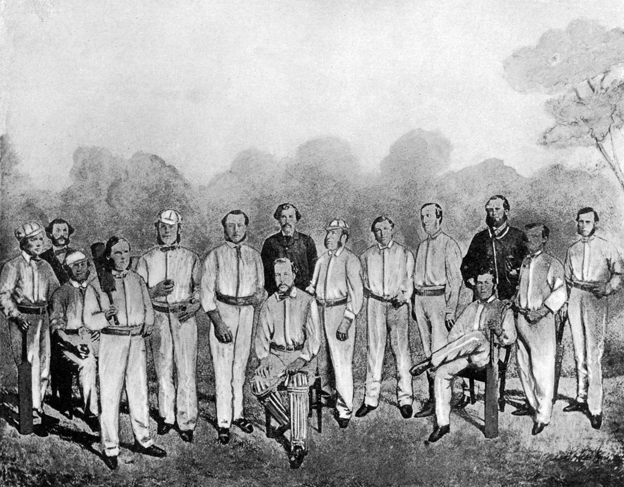 Det första engelska cricketlaget som besökte Australien, 1861-1862 1912 av Unbekannt