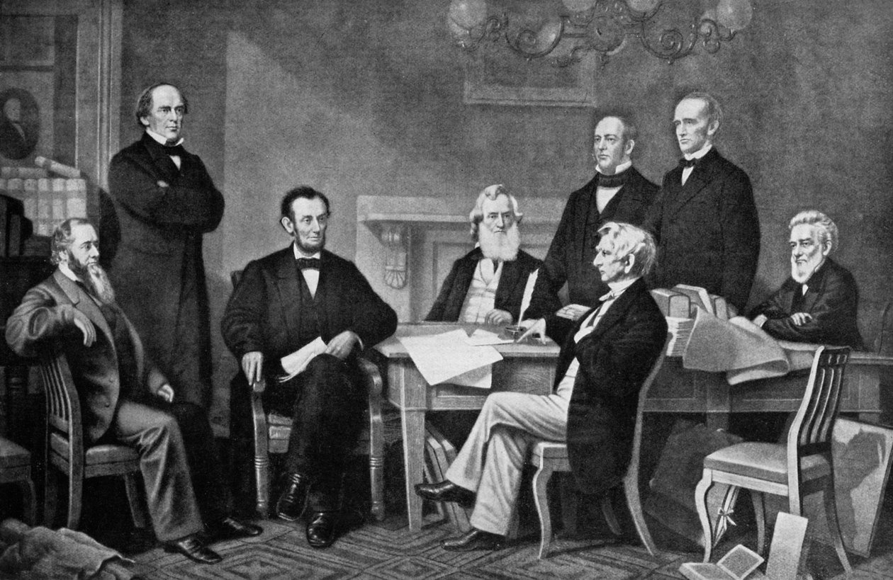 Den första behandlingen av frigörelsens proklamation, 1863, c1920 av Unbekannt