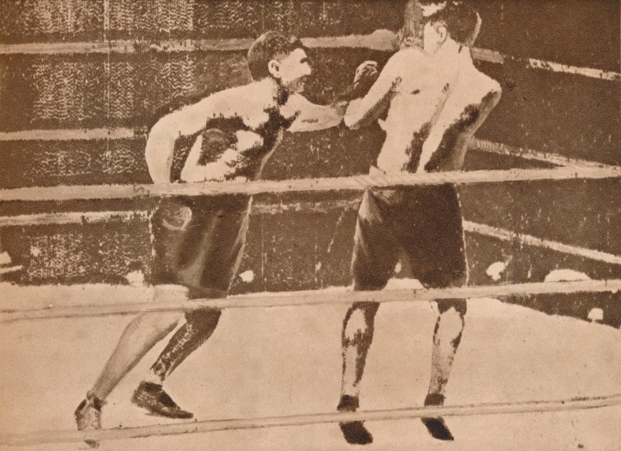De första trådlösa fotografierna från Amerika o England skickades den 25 september. - Dempsey mot Tunn av Unbekannt