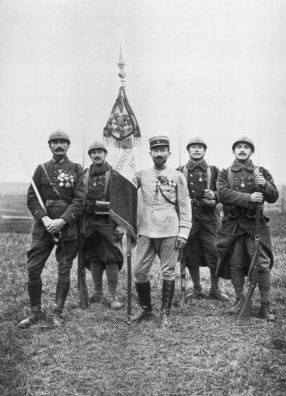 Flaggan för Regiment de Marche, av den franska främlingslegionen, c1914-1918 av Unbekannt