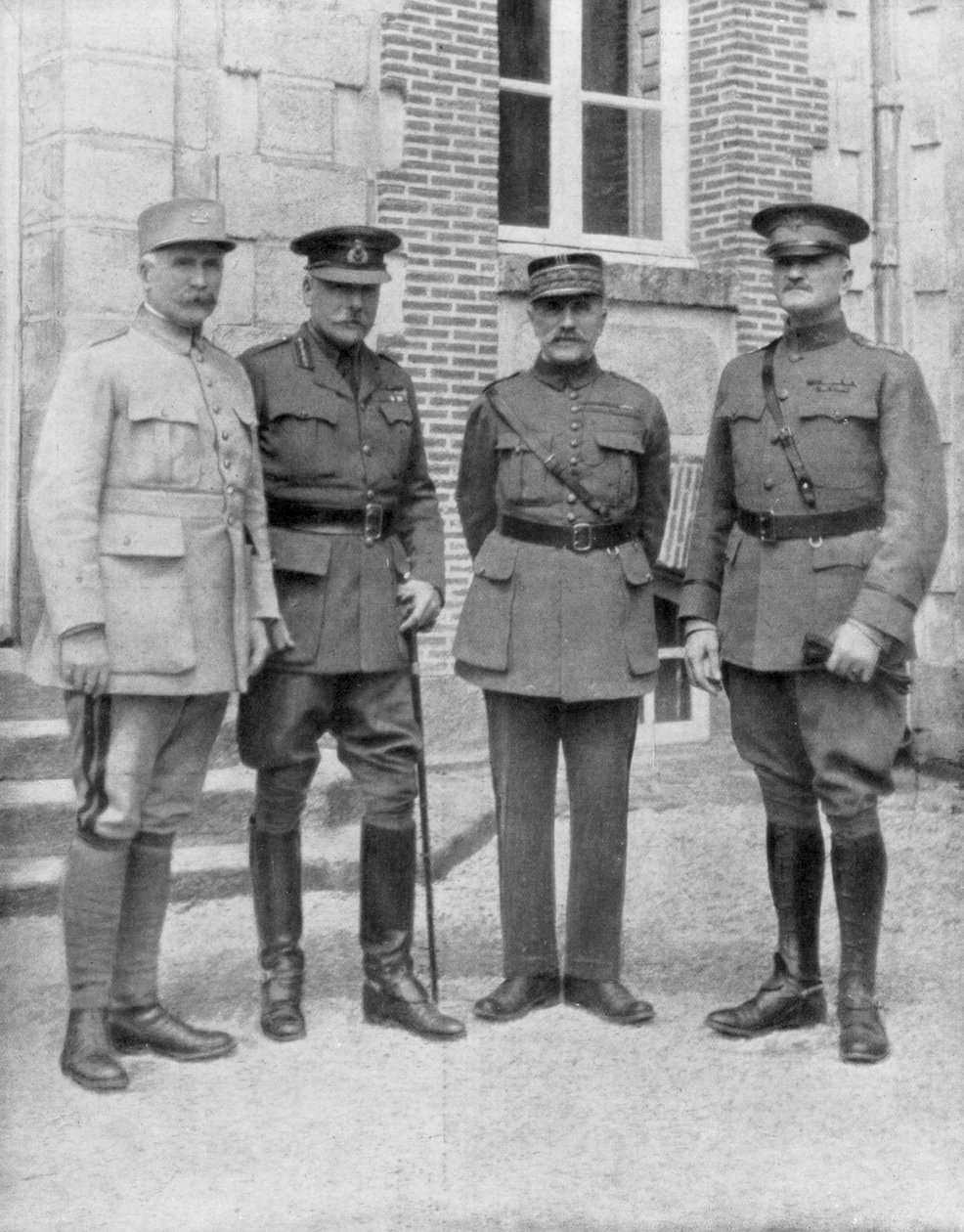 De fyra allierade befälhavarna, Chateau Bombon, Frankrike, 1918 av Unbekannt