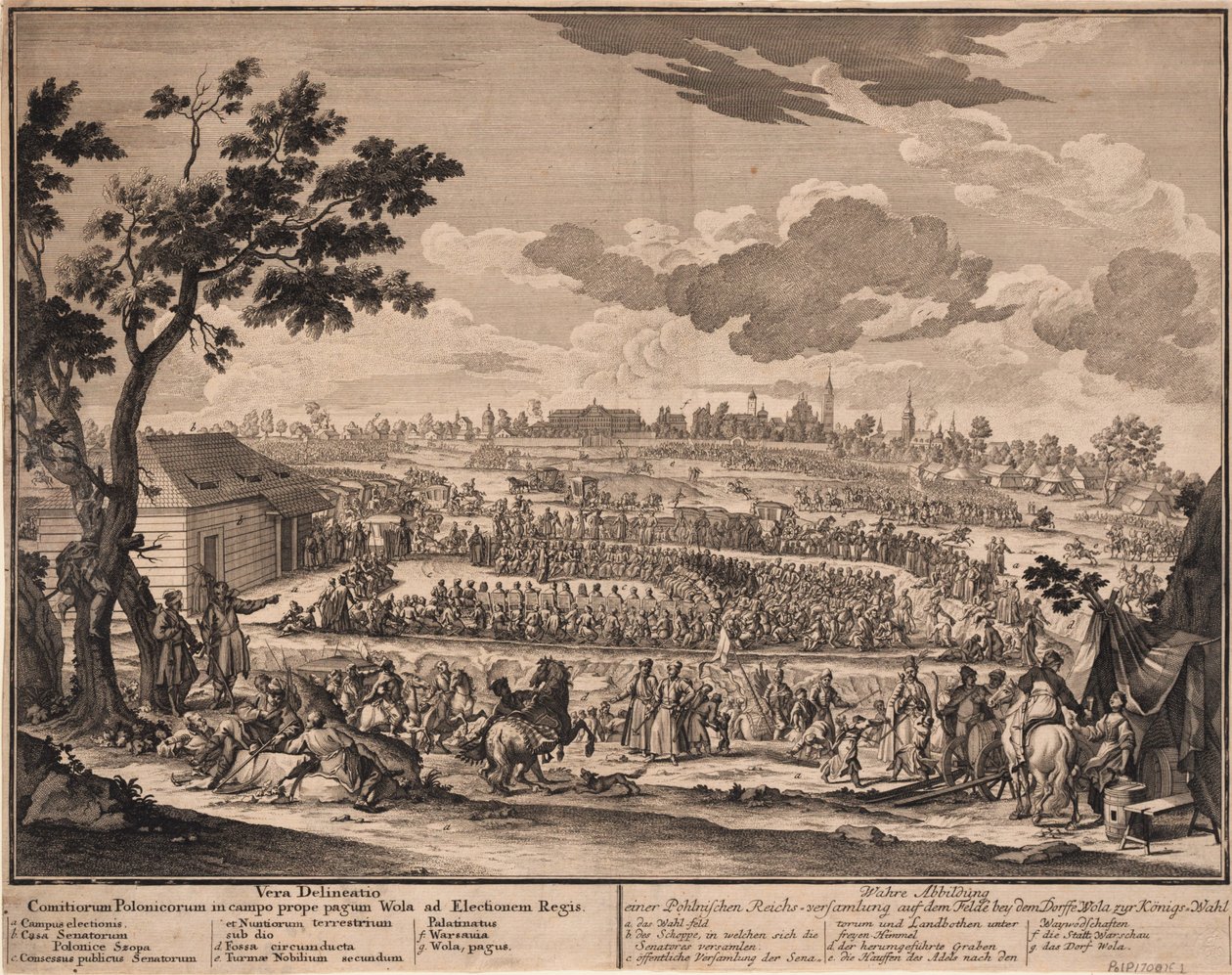 Det fria valet av Augustus II i Wola, utanför Warszawa, 1697, 1700 av Unbekannt