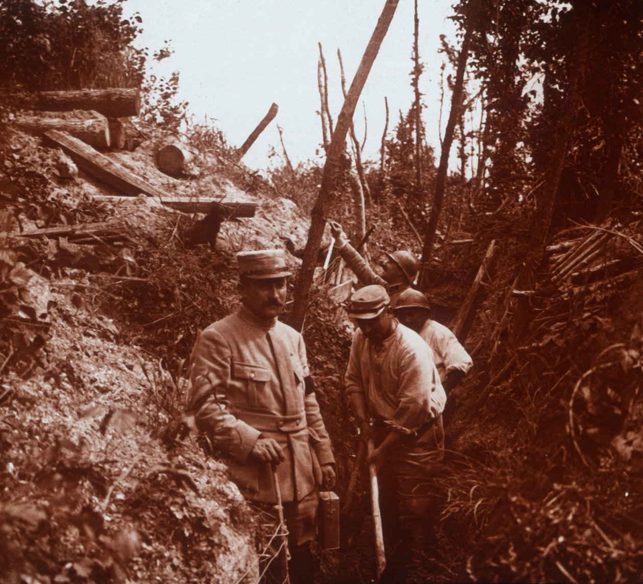 Frontlinjen, Soissons, norra Frankrike, c1914-c1918 av Unbekannt