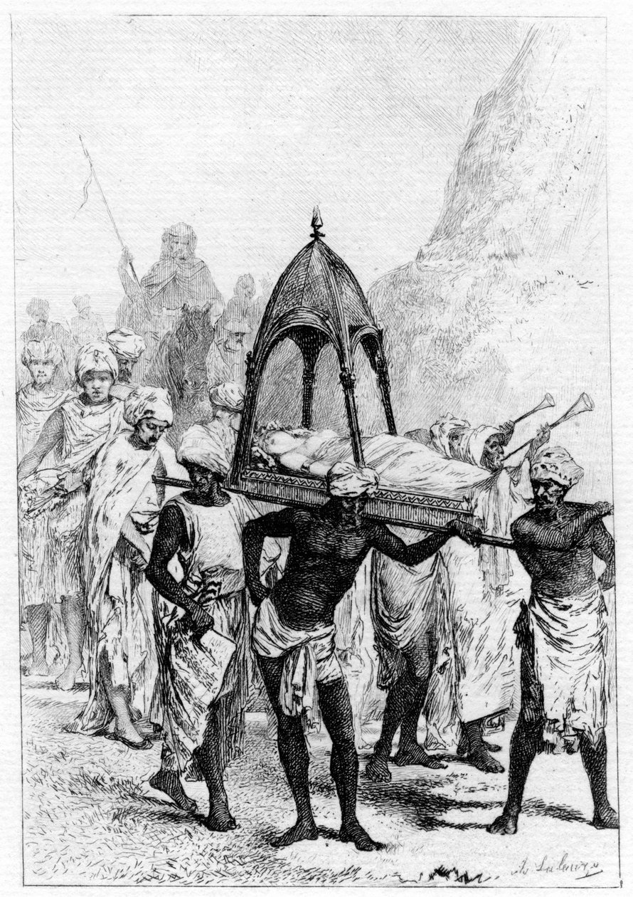 Sinbads hustrus begravning, 1800-talet av Unbekannt