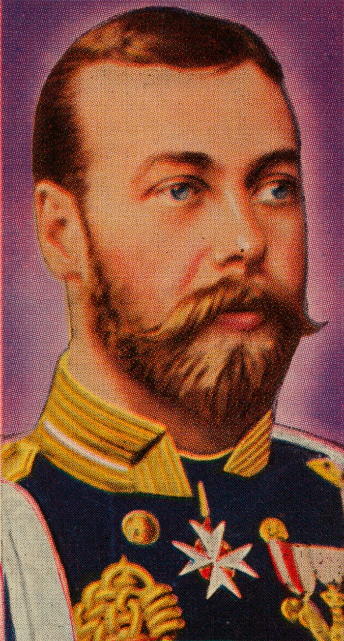 Den blivande kungen George V vid hans bröllop, 1893 1935 av Unbekannt