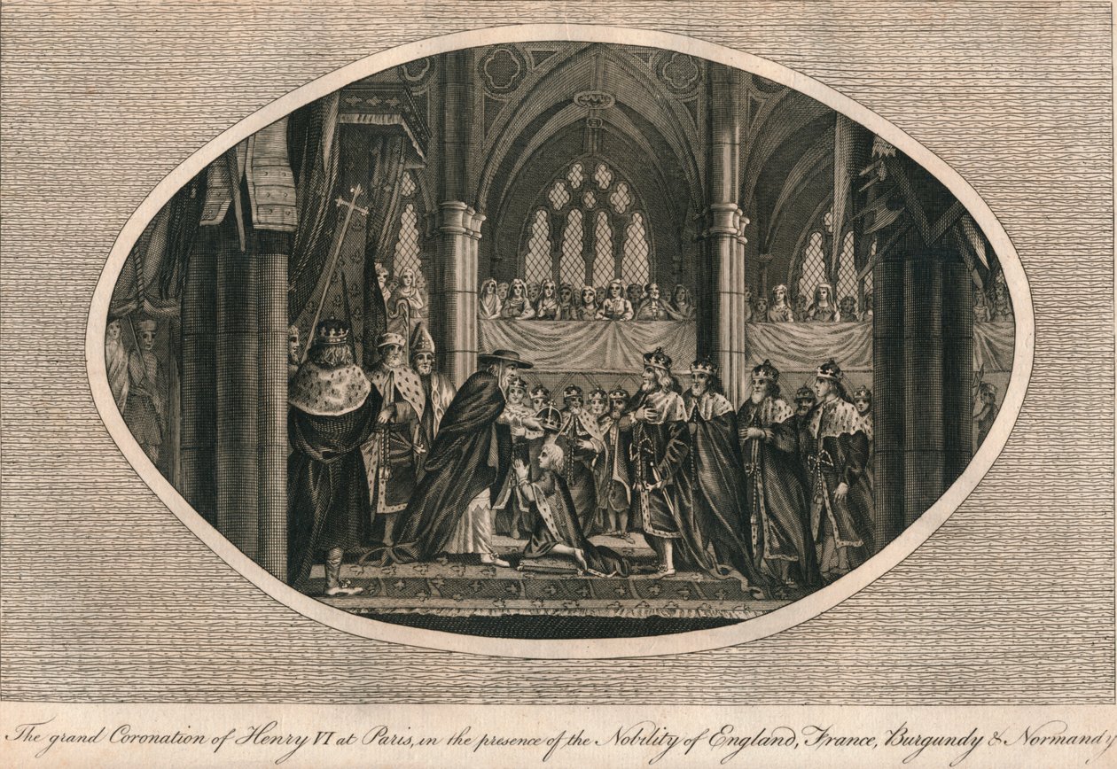 Henrik VI av Englands storslagna kröning i Paris, 1431 1793 av Unbekannt