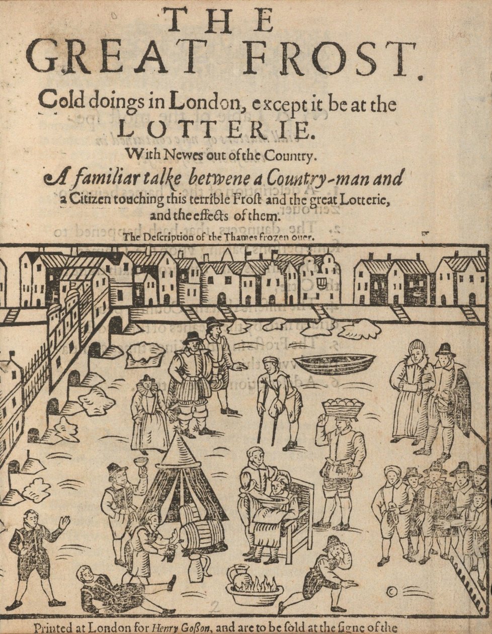 Den stora frosten i London, 1608 av Unbekannt