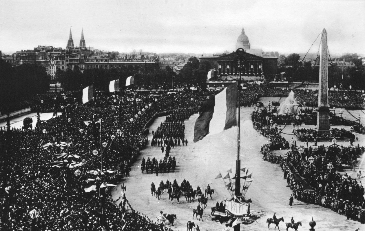 Den stora segerparaden, Paris, Frankrike, 14 juli 1919 av Unbekannt