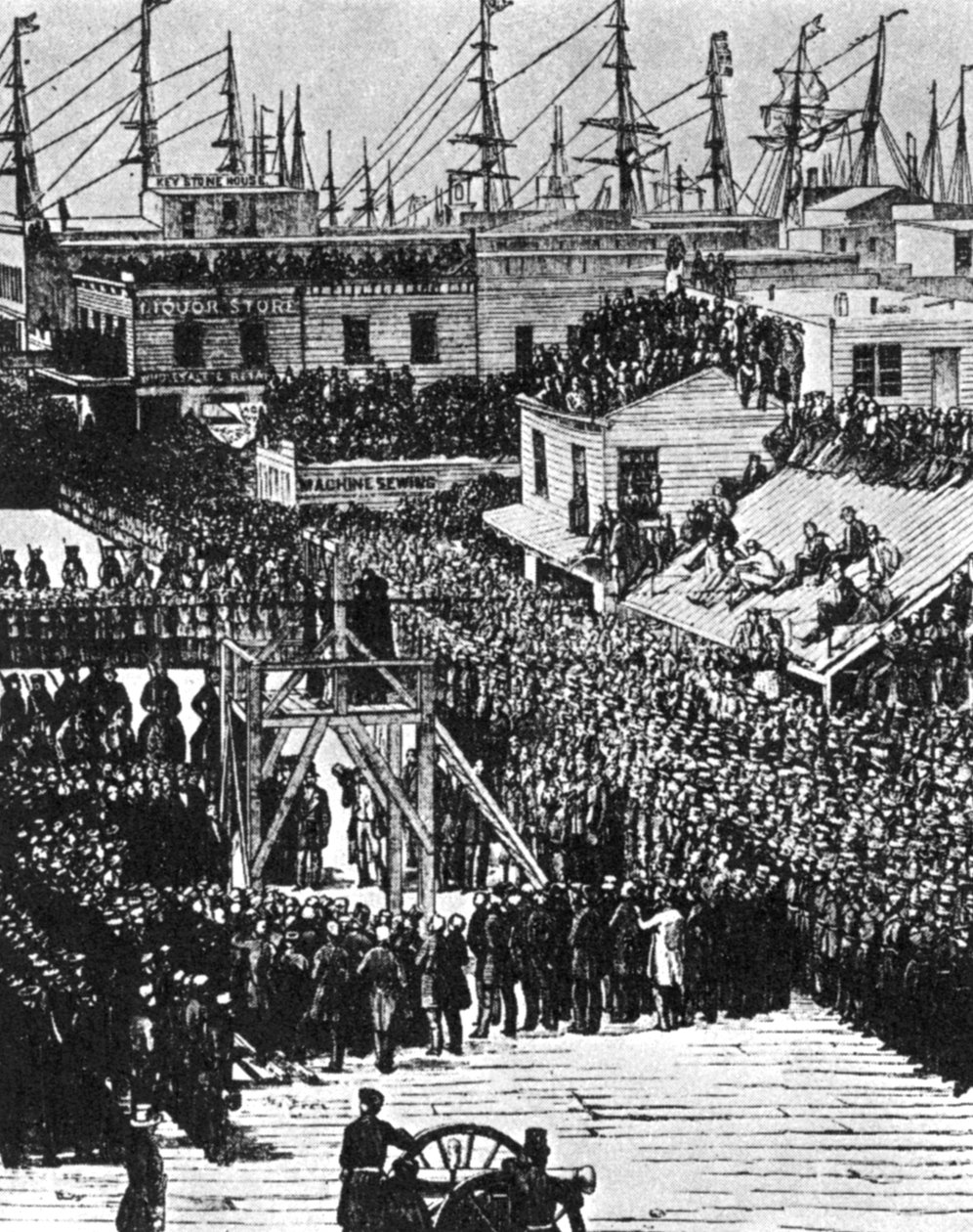 The hanging of Hetherington and Brace, San Francisco, 29 juli 1856 1954 av Unbekannt