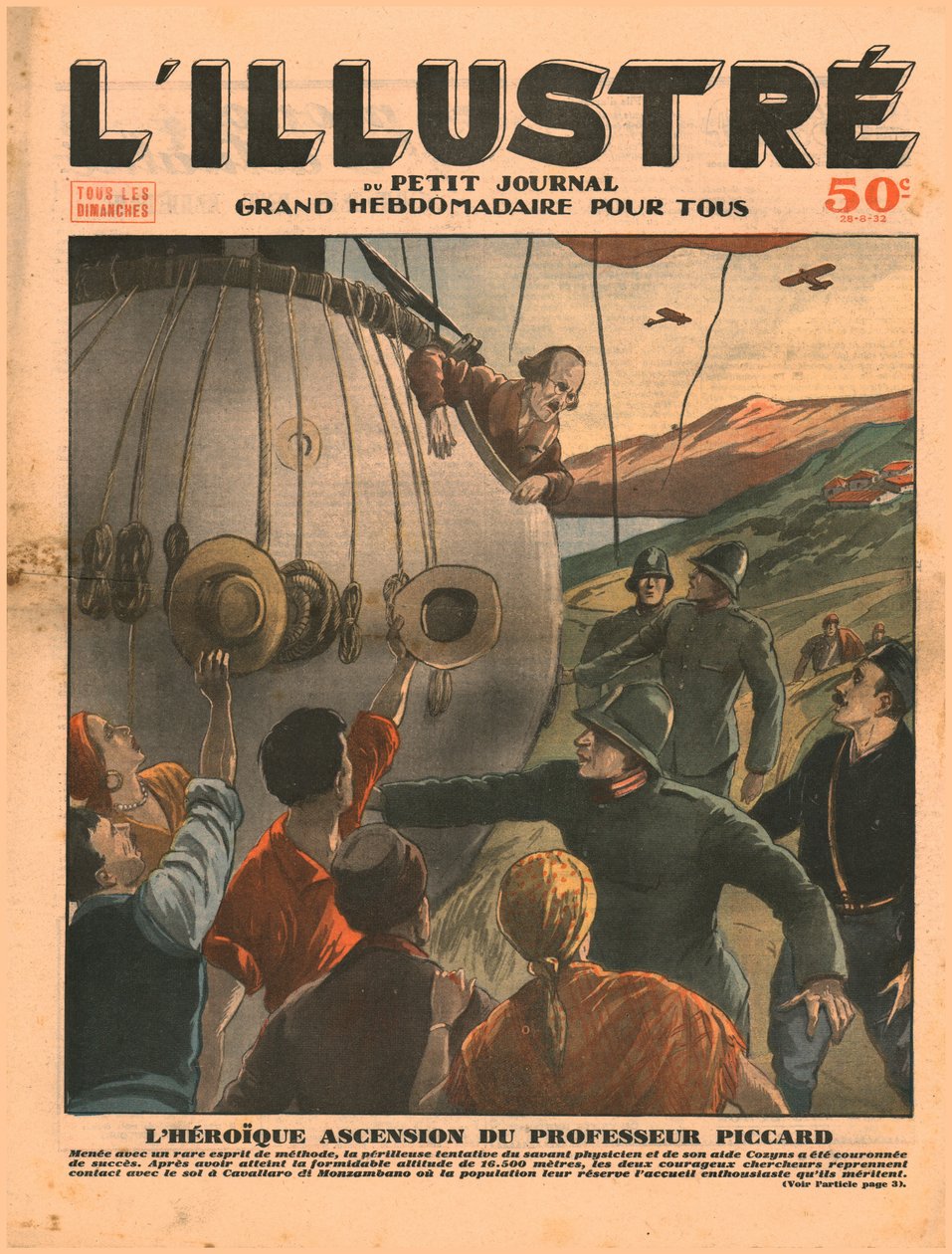 Professor Piccards heroiska uppstigning, 1932. av Unbekannt