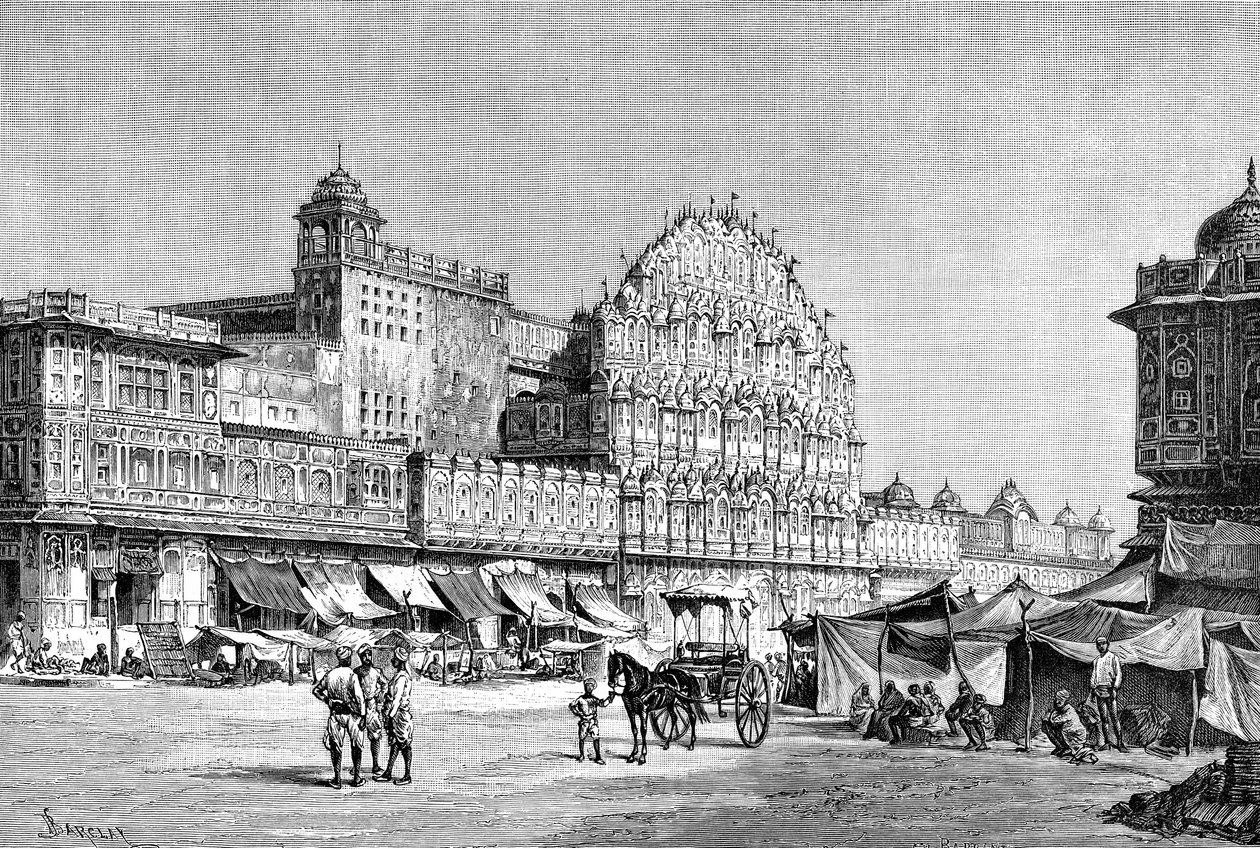 High Street i Jaipur, Indien, 1895 av Unbekannt