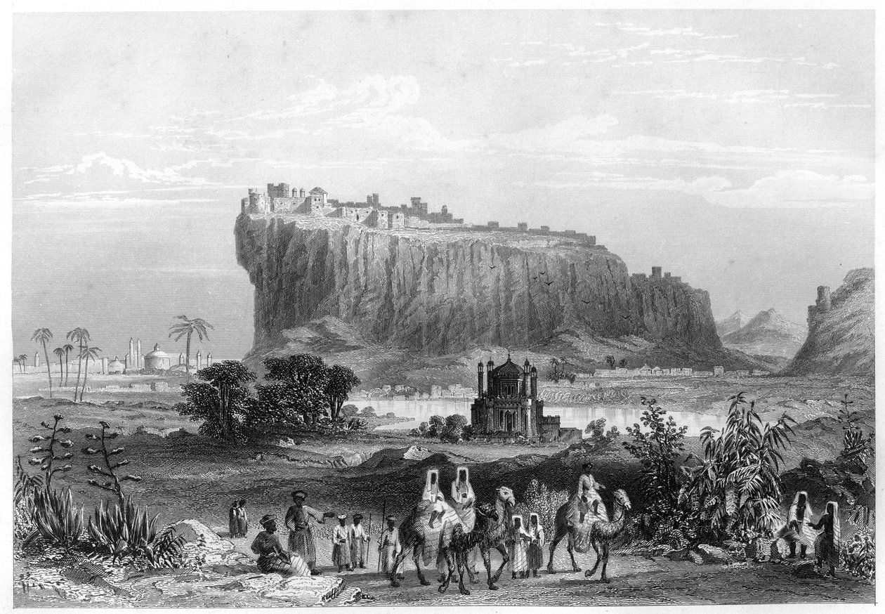 Kullfästningen i Gwalior, Indien, c1860 av Unbekannt