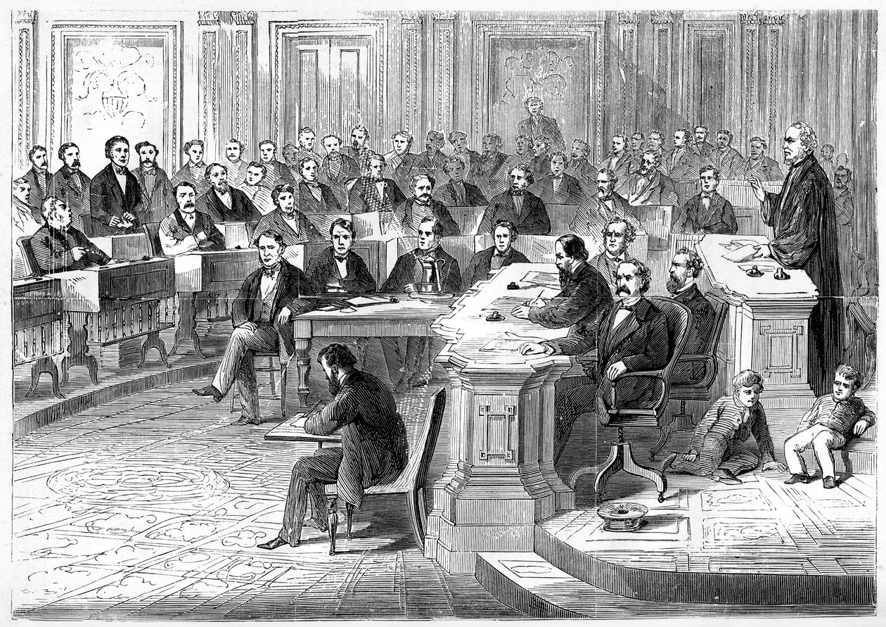 Rättegången mot Andrew Johnson, 5 mars 1868, 1872 av Unbekannt
