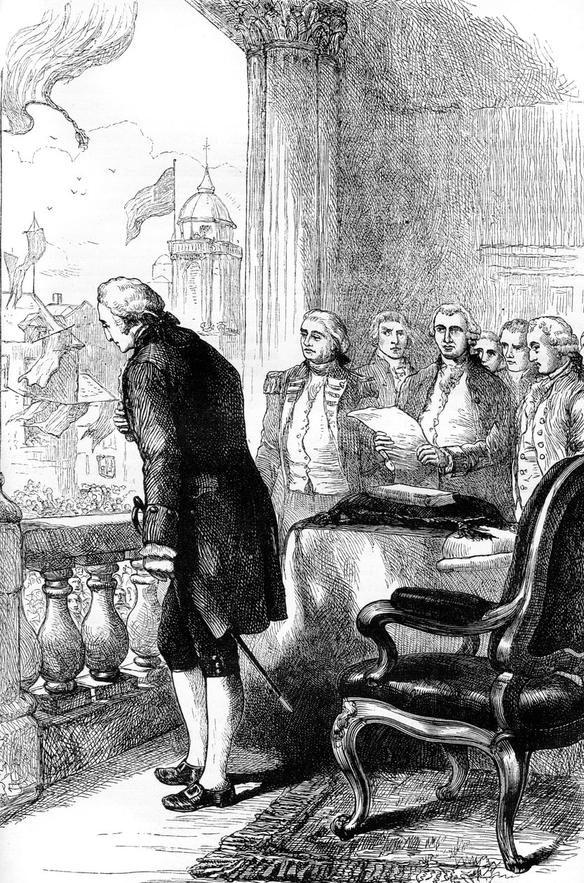 Installationen av George Washington som president i USA, 1789 c1880 av Unbekannt