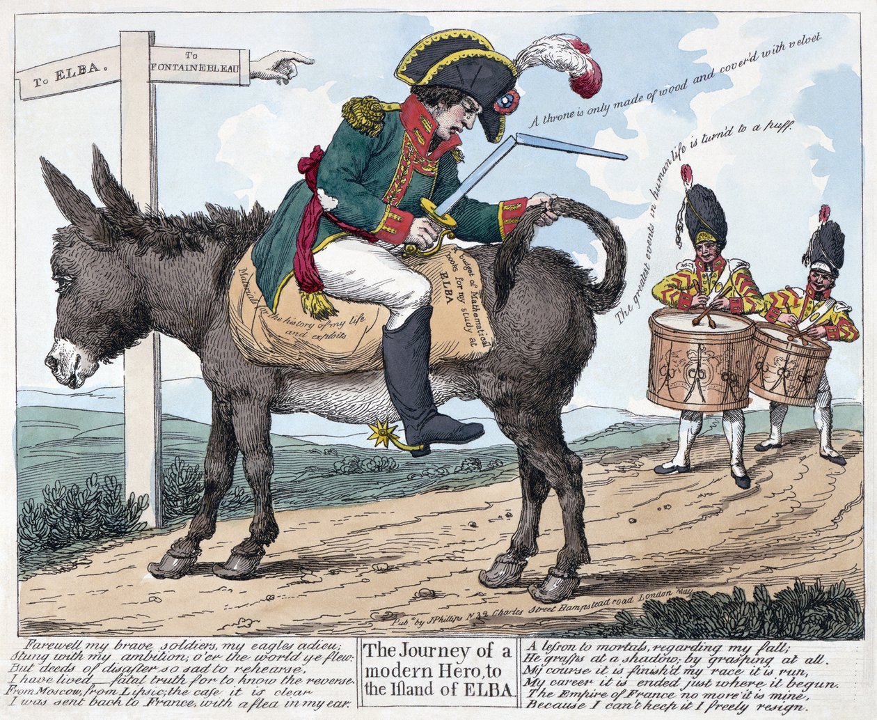 En modern hjältes resa till ön Elba, 1814 av Unbekannt