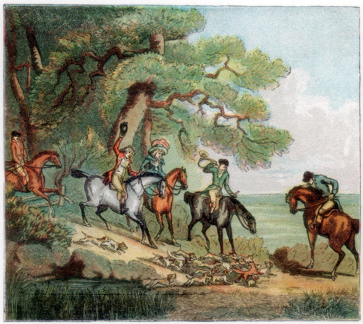 Dödet, rävjakten, 1787 1890 av Unbekannt