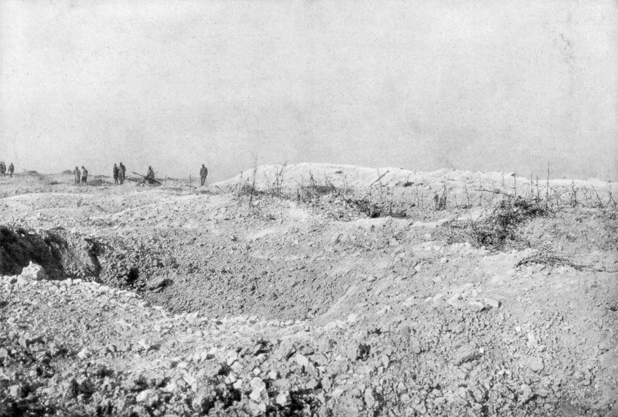 Landskapet i Mort-Homme, Verdun, Frankrike, första världskriget, 1917 av Unbekannt