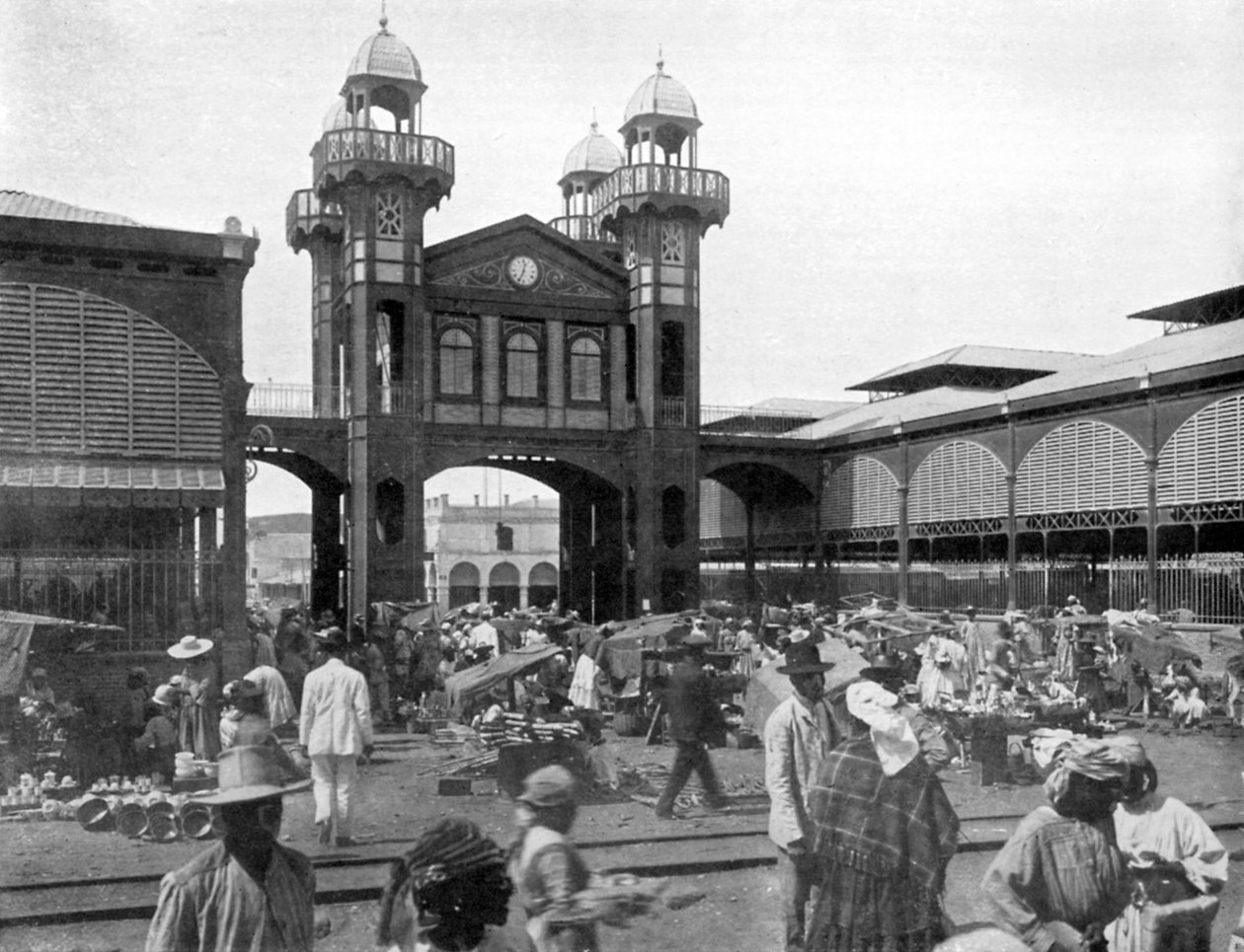 Marknadsplatsen, Port-au-Prince, Haiti, 1926 av Unbekannt