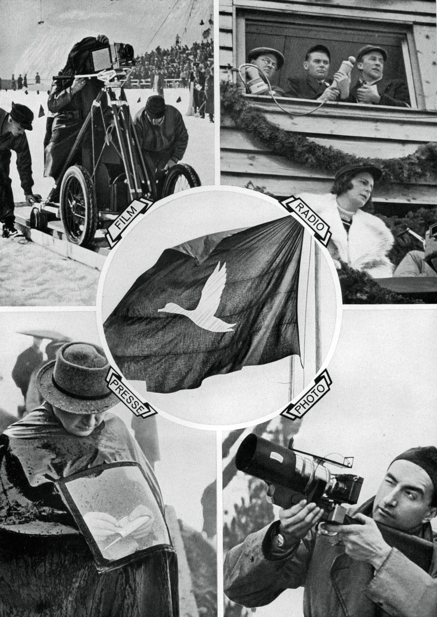 Media i aktion, vinter-OS, Garmisch-Partenkirchen, Tyskland, 1936 av Unbekannt