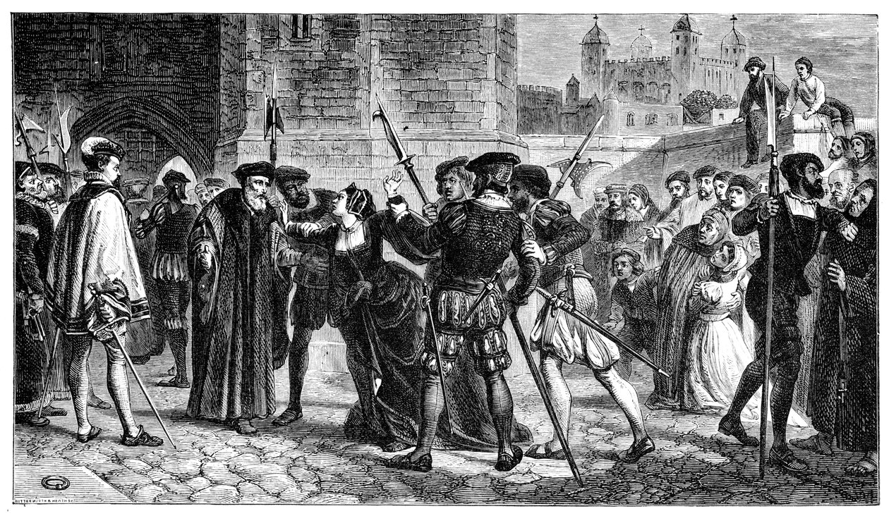 Mötet mellan Sir Thomas More 1478-1535 och hans dotter Margaret, 1800-talet av Unbekannt